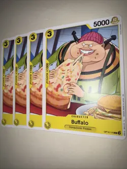 OP12-110 Buffalo X4 Playset One Piece Card Game TCG CCG English - Image 3