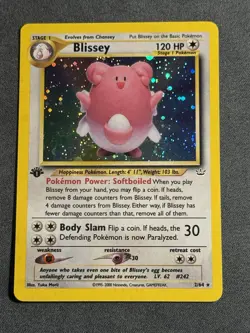 Blissey Holo Rare 1st Edition Neo Revelation 02/64 LP Pokemon TCG - Image 1