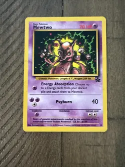 Vintage Pokemon Mewtwo TCG Black Star Promo #14 WOTC - Image 3
