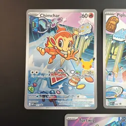 Pokemon First Partner Chimchar Piplup Turtwig Promo MEP 040 041 042 Sinnoh Set - Image 3