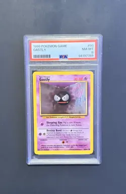 Graded Vintage Base Set Gastly - Common #50/102 PSA 8 1999 Pokemon TCG - Image 1