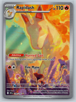 Rapidash Pokemon TCG SV Destined Rivals Full Art Illustration Rare 189/182 - Image 1