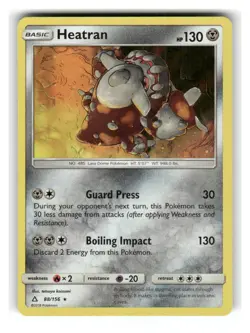 Heatran 88/156 Holo Rare Ultra Prism Pokemon Holo Lightly Played - Image 1