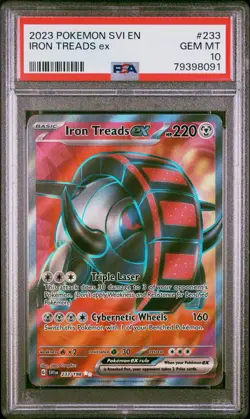 2023 Pokemon SVI EN Iron Treads ex PSA 10 GEM ULTRA RARE FULL ART 233/198 - Image 1