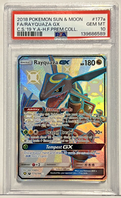 2018 POKEMON SUN & MOON CELESTIAL STORM #177A/168 RAYQUAZA PROMOS PSA 10 - Image 1
