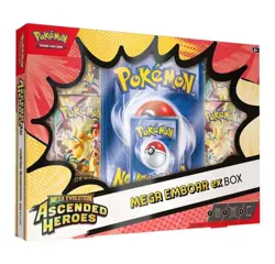 Pokemon TCG - Mega Evolution Ascended Heroes Mega Emboar EX Box - Preorder - Image 1