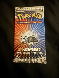 EX Ruby & Sapphire Booster Pack Spanish Pokemon 2004 Sealed Unweighted - Image 1