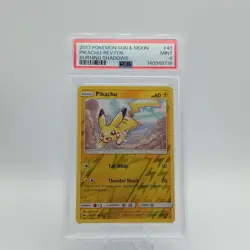 2017 Pokemon SM Burning Shadows Pikachu Reverse Holo #40/147 PSA 9 - Image 1