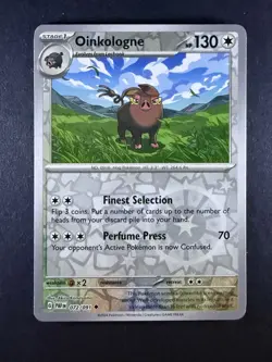 Reverse Holo Oinkologne 072/091 Uncommon Paldean Fates Pokemon Card Game - Image 1