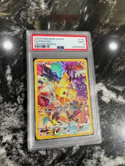 POKEMON PSA 9 Pikachu 160/159 Crown Zenith Secret Rare Full Art Holo - Image 2