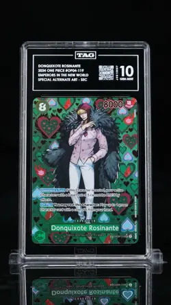 One Piece Donquixote Rosinante OP04-119 Alt Art Secret Rare TAG 10 - Image 1