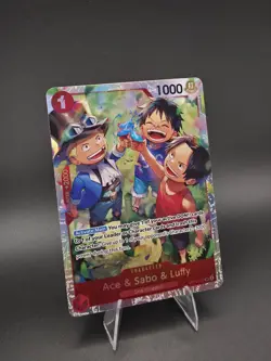 Ace & Sabo & Luffy Alt Art Foil Super Rare OP13-007 Carrying on His Will - Image 3