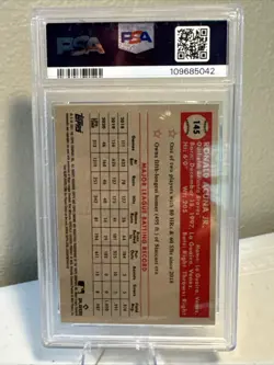 2021 Topps Chrome Platinum Anv.-Ronald Acuna Jr. Mini-Diamond Refractor PSA 10!! - Image 2