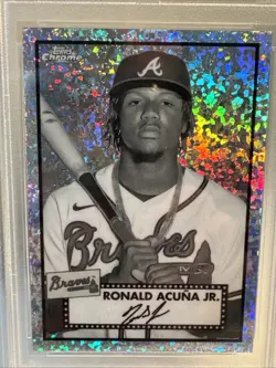 2021 Topps Chrome Platinum Anv.-Ronald Acuna Jr. Mini-Diamond Refractor PSA 10!! - Image 3
