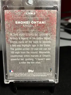 Topps 2018 Shohei Ohtani Legends in the Making LITM-21 Angels Rookie - Image 2