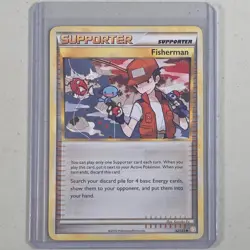 Fisherman Supporter Pokemon TCG HeartGold & SoulSilver Non Holo Card 92/123 LP - Image 1