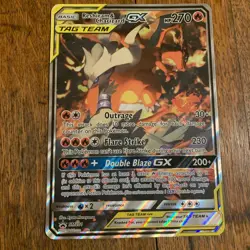 Pokemon Reshiram & Charizard GX TAG TEAM Promo Holo SM201 SM JUMBO CARD - Image 1