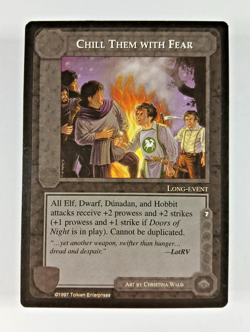 Chill Them With Fear - Middle Earth CCG card (1997 ICE) MECCG Lidless Eye LotR - Image 1