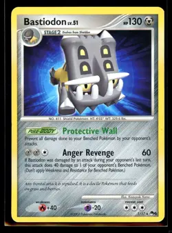 2007 Diamond & Pearl, POP - POP Series 6 Bastiodon #1 Non Holo Rare Pokemon Card - Image 1