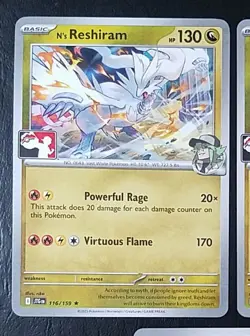N'S RESHIRAM 116/159 (x3), STAMPED, PRIZE PACK SERIES 7/8, POKEMON CARDS (NM) - Image 3