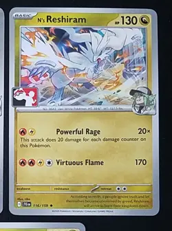 N'S RESHIRAM 116/159 (x3), STAMPED, PRIZE PACK SERIES 7/8, POKEMON CARDS (NM) - Image 5