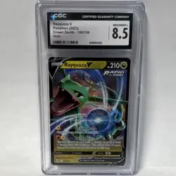 Rayquaza V Crown Zenith Ultra Rare Holo 100/159 CGC 8.5 Pokemon Card 2023 - Image 1