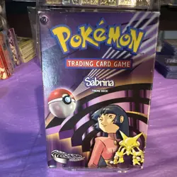 Pokemon Sabrina Theme Deck Gym Challenge Empty Box and Rulebook. NO CARDS - Image 1