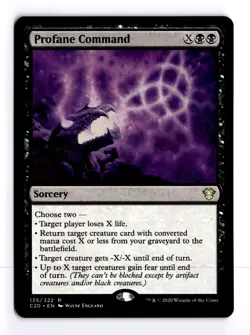 Profane Command 135 Commander 2020 R MTG LP - Image 1