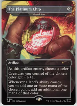 MTG The Platinum Chip Caged Sun NM Secret Lair Drop Series Magic 2461 - Image 1