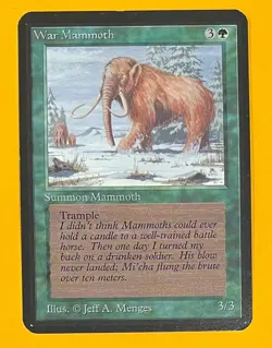 MTG WAR MAMMOTH Alpha (OldManMTG 013-071) - Image 1