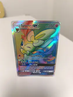 Pokemon Sylveon GX Guardians Rising Card 158/145 Secret Rare SM Rainbow Holo. - Image 1