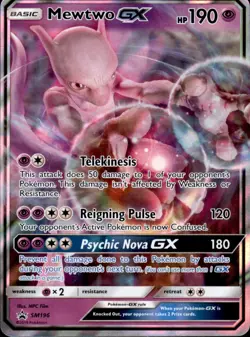 Mewtwo GX SM196 Holo - Pokemon SM Promos - NM - Image 1