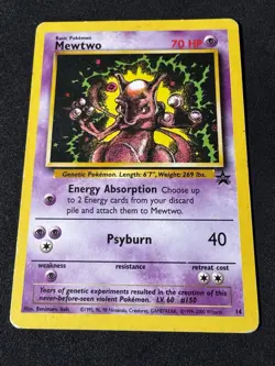 Mewtwo 14/53 Wotc Promo Regular Pokemon Card Pokemon Card MP- - Image 1