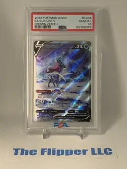 2023 POKEMON SWORD & SHIELD CROWN ZENITH #GG38 FULL ART/SUICUNE V PSA 10 - Image 1