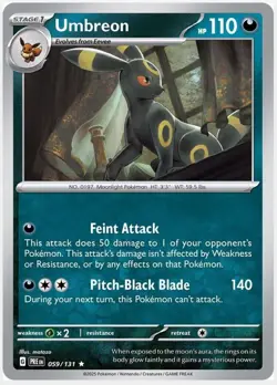 Umbreon 059/131 Holo Prismatic Evolutions Pokemon TCG - Image 1