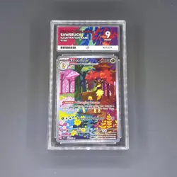 Pokemon TCG Sawsbuck Illustration Rare 2024 Temporal Force Graded Ace 9 166/162 - Image 1
