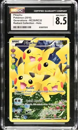 Pokemon Pikachu CGC 8.5 Generations Radiant Collection RC29/RC32 Full Art Holo - Image 5