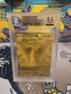Pokemon TCG Mega Charizard x EX 130/094 Hyper Rare Beckett 9.5 - Image 1