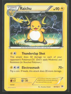Raichu 49/162 Rare BREAKthrough Pokemon Lightly Played - Image 1