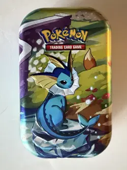 Vaporeon Prismatic Evolution Tin + Custom TCG Markers Pokemon - Image 3