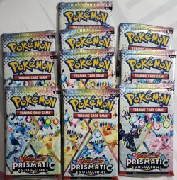10 Pokemon TCG Prismatic Evolutions SEALED Booster Packs - Image 1