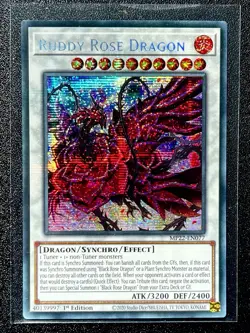 Ruddy Rose Dragon Prismatic Secret Rare 1st Edition Mint Card [MP22-EN077] - Image 1