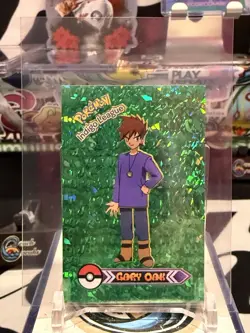 Green Holo Hit Gary Oak 2022 Pokemon Indigo League Sticker Set (Peru) CO 13P - Image 1