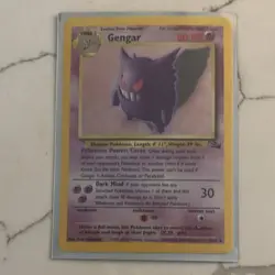 Pokemon Gengar Fossil 5/62 Holo Rare 1999 80 HP Stage 2 Wizards of the Coast - Image 1