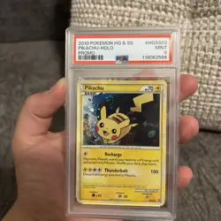 PSA 9 Pikachu SWIRL Holo Black Star Promo HGSS03 Holo Pokemon Rare Low Pop - Image 2