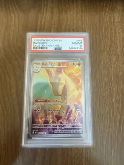 POKEMON 2025 Destined Rivals Illustration Rare RAPIDASH #189 PSA 10 Gem Mint - Image 1