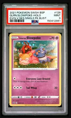 2019-2023 Pokemon SWSH Black Star Promos Galarian Slowpoke Holo #SWSH126 PSA 9 - Image 1