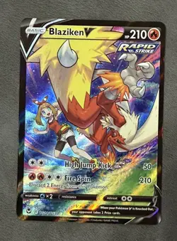 Pokemon Blaziken V Ultra Rare Holo Silver Tempest TG14/TG30 210 HP - Image 3