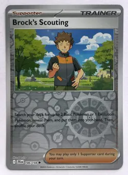 Brock's Scouting 146/159 Uncommon Journey Together Pokemon Reverse Holo LP - Image 1