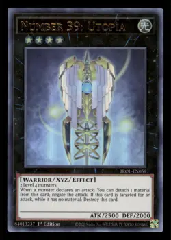 Yugioh Number 39: Utopia #BROL-EN059 Brothers of Legend LP - Image 1